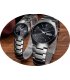 CW003 - Luxury Black Metallic Couple watches   